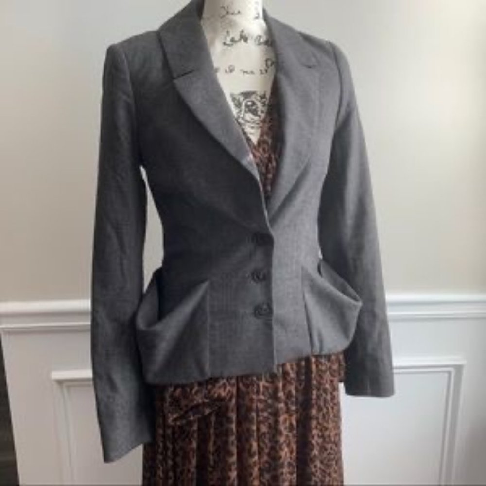 All Saints wool gray blazer